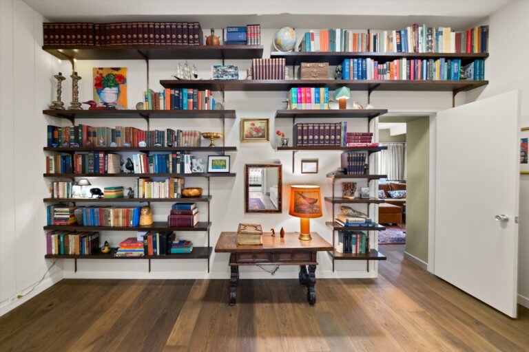 Library wall in the residence