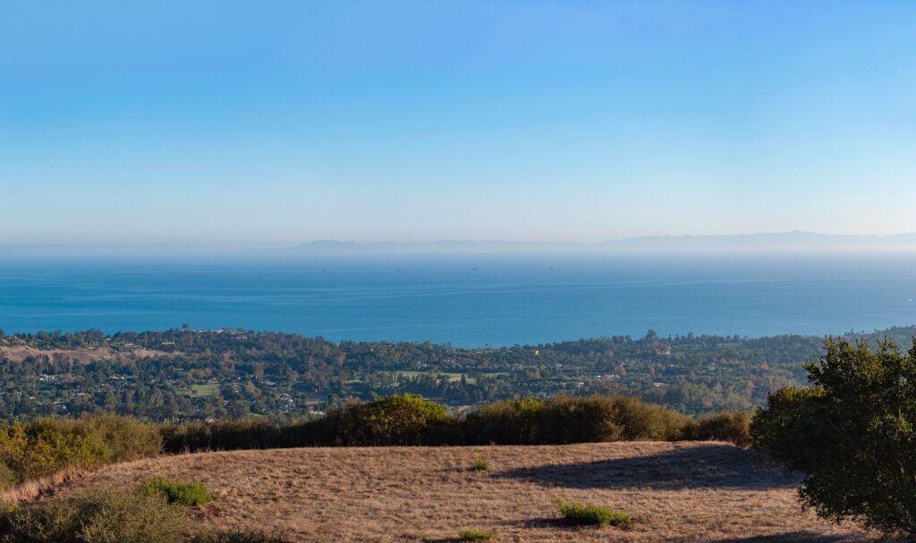 Ocean and Channel Islands view from the 917 Park Lane hilltop