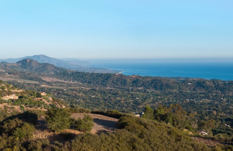 View down to Montecito and the coastline