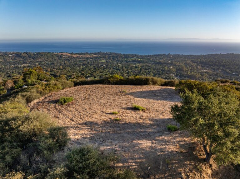 Level clearing on the hilltop view site